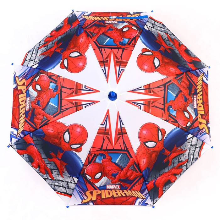 Зонт детский. Человек паук, красный, 8 спиц d=86 см - фото 1906258663