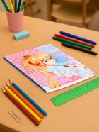 Дневник школьный для 1-11 классов, «Аниме. Девочка (розовые тона)», интегральная (гибкая) обложка, матовая ламинация, выборочный лак, 40 листов - Фото 2