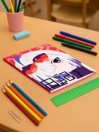 Дневник школьный для 1-4 классов, «Аниме. Девочка яркая», интегральная (гибкая) обложка, матовая ламинация, выборочный лак, 48 листов - Фото 2