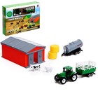 Игровой набор «Ферма», трактор, сарай и животные, МИКС - фото 2665278