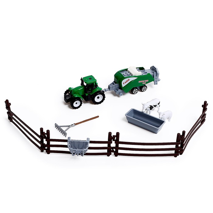 Игровой набор «Ферма», трактор и животные, МИКС - фото 1911928497