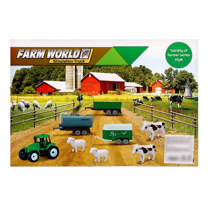 Игровой набор «Ферма», трактор и животные, МИКС - фото 1911928499