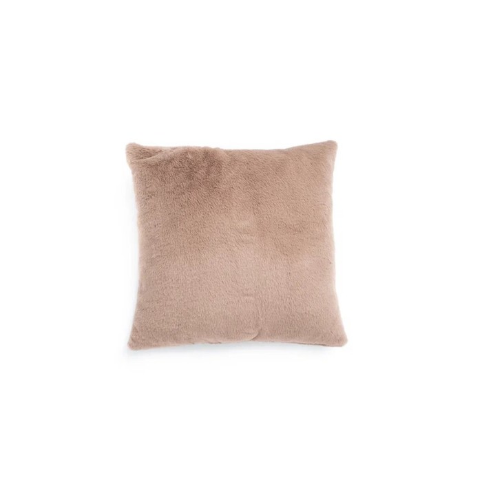 Меховая подушка, 45х45 см, цвет шоколад