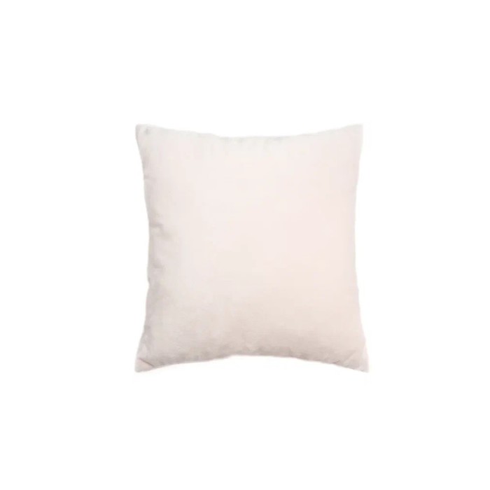 Фирменная подушка, 40х40 см, цвет белый велюр