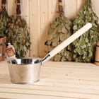 Ковш - черпак для бани и сауны, 1.5 л, нержавеющая сталь, деревянная ручка, «Добропаровъ» - Фото 4