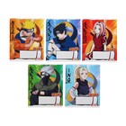 Тетрадь 12 листов в клетку Naruto, обложка мелованный картон, ВД лак, блок офсет, МИКС - фото 319420279