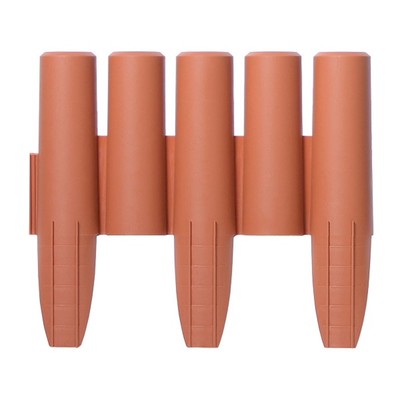 Ограждение декоративное для клумбы, 24 × 270 см, 10 секций, пластик, терракот, Palisade