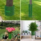 Защита стволов деревьев, кустарников и цветов, 21 × 35 см, набор 5 шт., зелёный