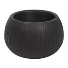 Кашпо для цветов Beton Bowl, 29 × 19,5 × 2 см, чёрное - Фото 1