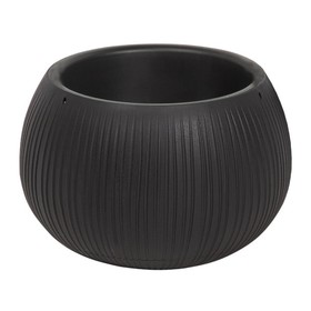 Кашпо для цветов Beton Bowl, 29 × 19,5 × 2 см, чёрное