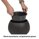 Кашпо для цветов Beton Bowl, 29 × 19,5 × 2 см, чёрное - Фото 4