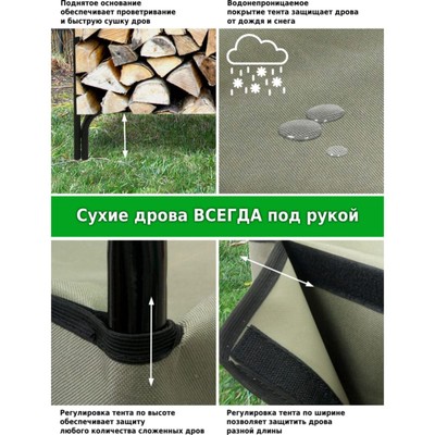 Дровница, 86×39×120 см, WOTEX Storage