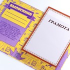 Папка с двумя файлами А4 "Выпускник" желтый и фиолетовый фон - Фото 3