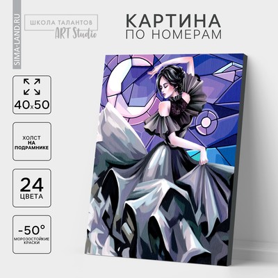 Картина по номерам на холсте с подрамником «Девушка в танце», 40×50 см