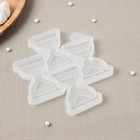 Молд для леденцов «Песочные часы», силикон, 13×11.5 см, 4 ячейки 6×4 см, прозрачная - Фото 3