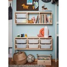 Стеллаж-полка TROFAST, настенный, с контейнерами, Массив сосны - фото 22173213