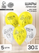 Воздушные шары латексные 12" «Гусь. С ДР», 5 шт. - Фото 1
