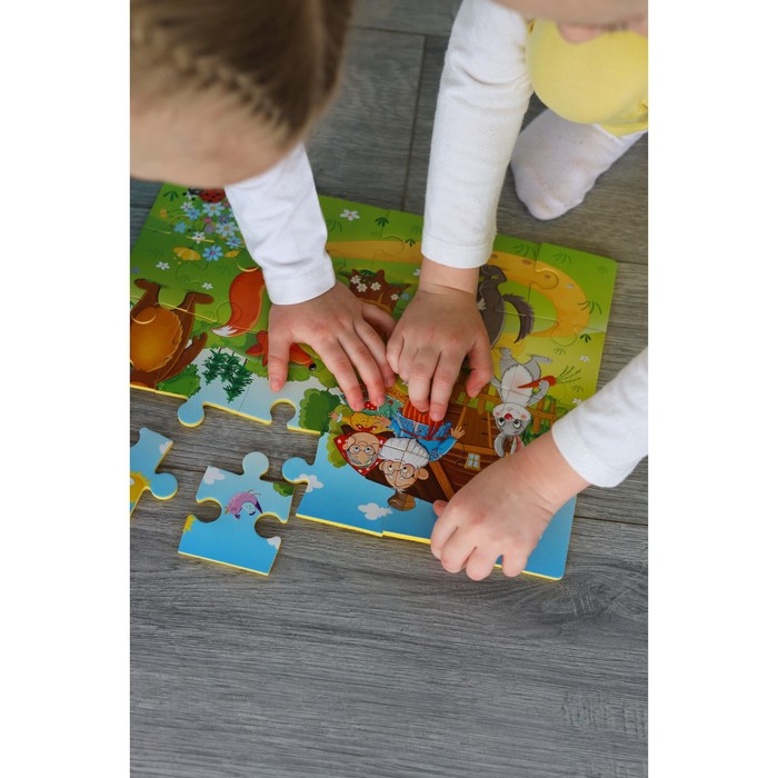 Развивающий мягкий пазл «Колобок», формат А4, 24 элемента 62384