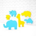 Развивающий набор стикеров для игры в ванне «Зоопарк», 6 элементов - фото 319420975