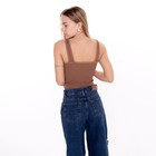 Топ женский, цвет коричневый, размер ONE SIZE (42-48) - фото 24597570