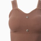 Топ женский, цвет коричневый, размер ONE SIZE (42-48) - фото 24597572