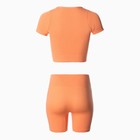 Комплект женский (топ, шорты), цвет оранжевый, ONE SIZE (42-46) - Фото 10