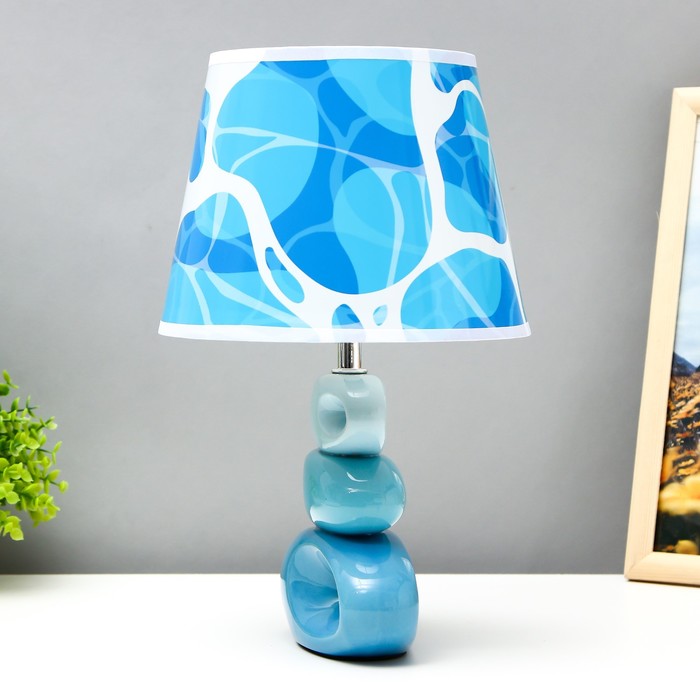Настольная лампа "Бирюзовое море" Е14 40Вт 25х25х38 см RISALUX - фото 1907706865