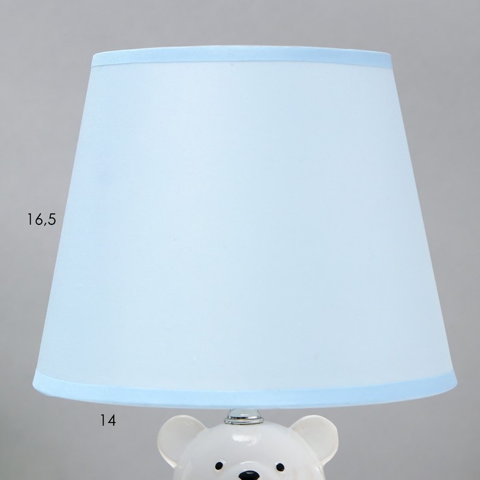 Настольная лампа "Мишка" Е14 40Вт бело-голубой 20х20х32 см RISALUX - фото 1907706950