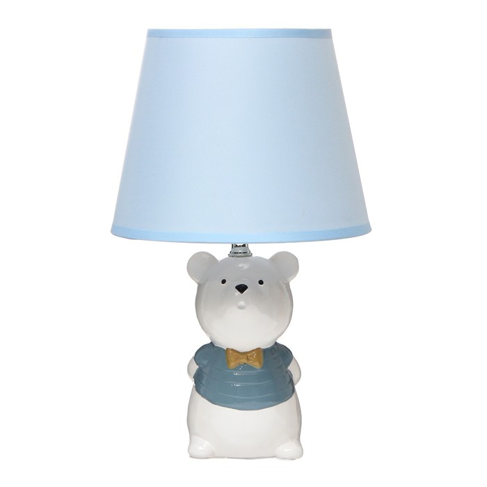 Настольная лампа "Мишка" Е14 40Вт бело-голубой 20х20х32 см RISALUX - фото 1907706952