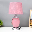 Настольная лампа "Шагрень" Е27 40Вт диммер розовый 22,5х22,5х45см RISALUX - Фото 4