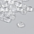 Пуговицы пластик для творчества 2 прокола "Ромб. Кристалл" прозрачная набор 40 шт 1х1 см - фото 22174369