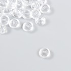 Пуговицы пластик для творчества на полуножке "Круг. Кристалл" прозрачная набор 40 шт 1х1 см   941357 - фото 22174377
