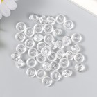 Пуговицы пластик для творчества на полуножке "Круг. Кристалл" прозрачная набор 40 шт 1х1 см   941357 - фото 22174378