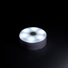 Светильник светодиодный с датчиком движения, круг, 6 LED, 2 Вт, от бат. 3*AAA, 6500К, белый   942457 - Фото 2