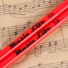 Барабанные палочки Music Life, 5A, нейлон, красные - Фото 2
