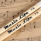 Барабанные палочки Music Life, 7А, клен, белые - Фото 2