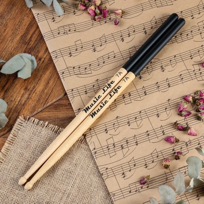 Барабанные палочки Music Life, 7 А, клен, черные