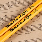 Барабанные палочки Music Life, 5А, клён, желтый - Фото 2