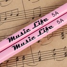 Барабанные палочки Music Life, 5А, клён, розовые - Фото 2
