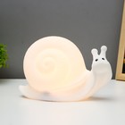 Ночник-мякиш "Улитка" LED RGB USB АКБ белый  9х22х16см RISALUX - фото 22174498