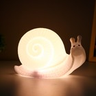 Ночник-мякиш "Улитка" LED RGB USB АКБ белый  9х22х16см RISALUX - фото 22174499