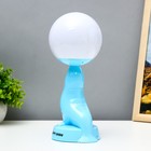 Настольная лампа "Морской котик" LED 3Вт 3АА 3000К голубой 10х11х26 см RISALUX 9430817