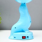 Настольная лампа "Морской котик" LED 3Вт 3АА 3000К голубой 10х11х26 см RISALUX - Фото 9