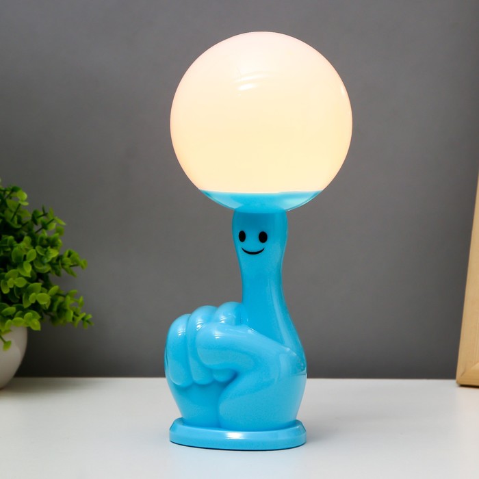 Настольная лампа "Жонглер" LED 3Вт 3000К голубой 7,5х7,5х26 см RISALUX - фото 1909168852