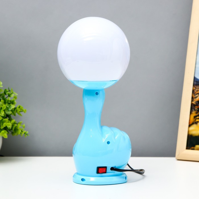 Настольная лампа "Жонглер" LED 3Вт 3000К голубой 7,5х7,5х26 см RISALUX - фото 1909168855