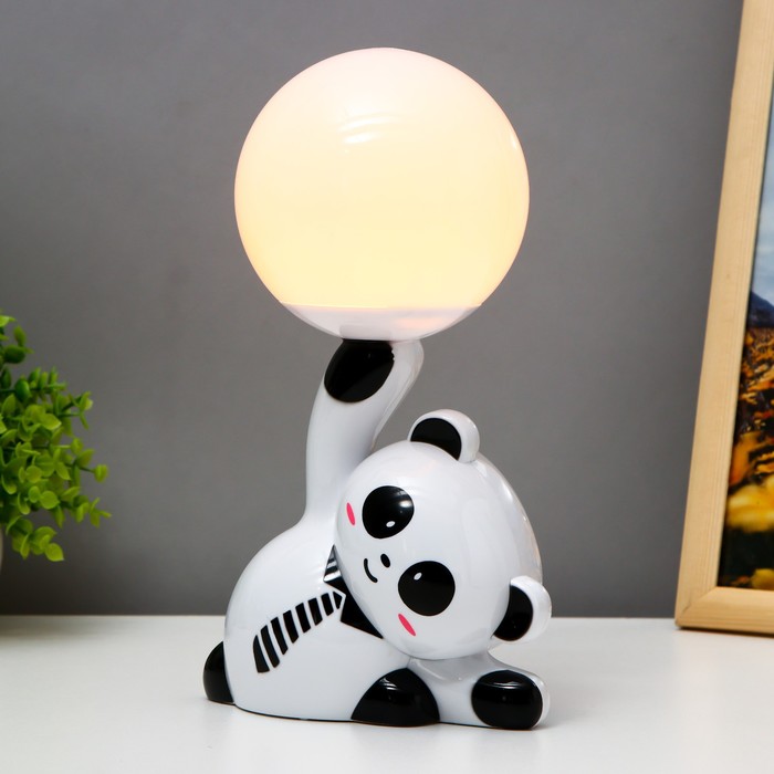 Настольная лампа "Панда" LED 3Вт 3000К белый 14х7х26 см RISALUX - фото 1890070821