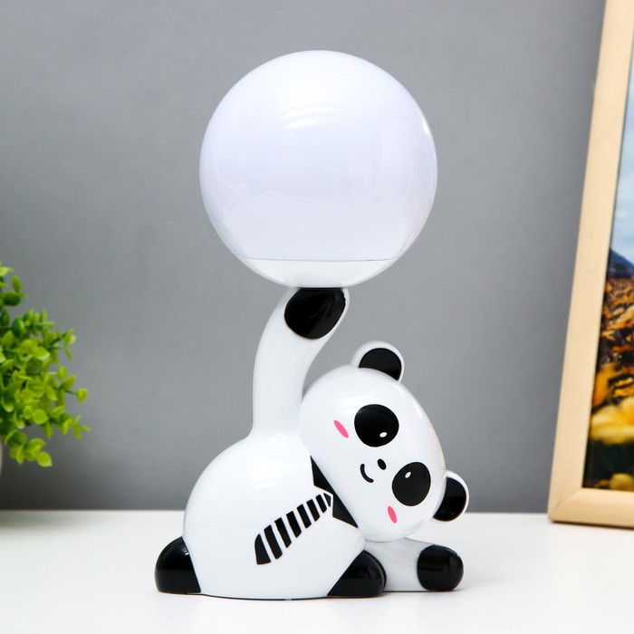 Настольная лампа "Панда" LED 3Вт 3000К белый 14х7х26 см RISALUX - фото 1890070823