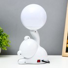 Настольная лампа "Панда" LED 3Вт 3000К белый 14х7х26 см RISALUX - фото 24597578