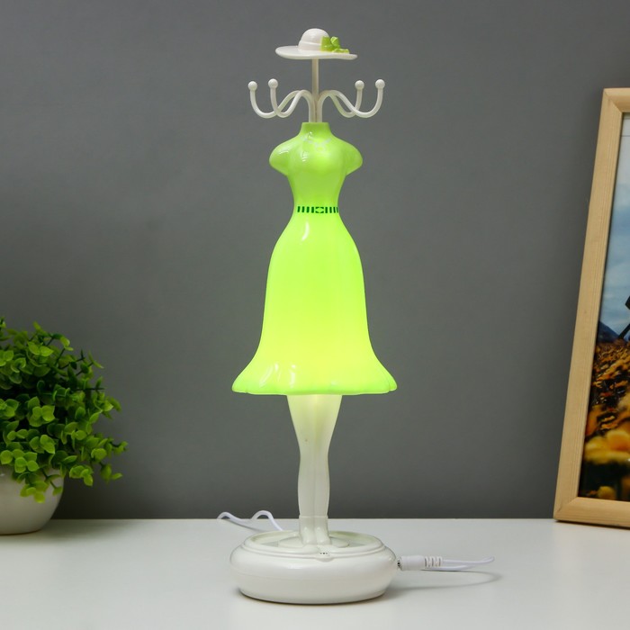 Подсветка для украшений, ключей "Платье" LED крутится 3Вт 3000К зеленый 10х16,5х7,5х32 см RISALUX  9 - фото 1890070832