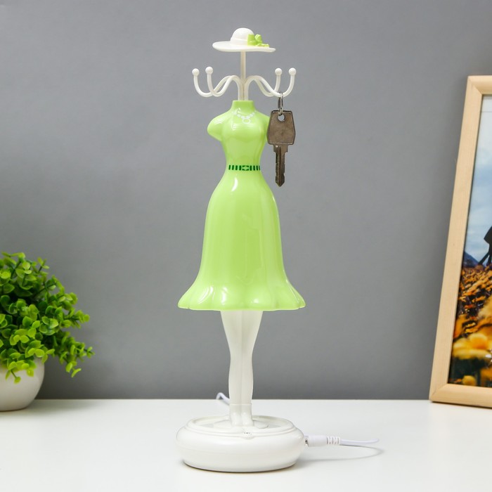 Подсветка для украшений, ключей "Платье" LED крутится 3Вт 3000К зеленый 10х16,5х7,5х32 см RISALUX  9 - фото 1890070836